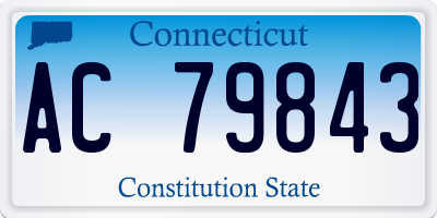 CT license plate AC79843