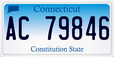 CT license plate AC79846