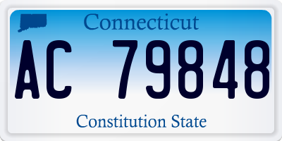 CT license plate AC79848
