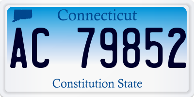 CT license plate AC79852