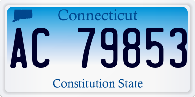CT license plate AC79853