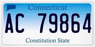 CT license plate AC79864