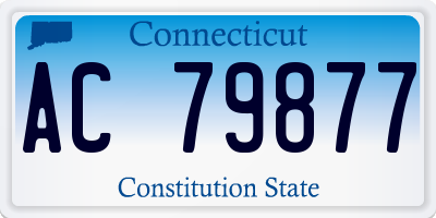 CT license plate AC79877