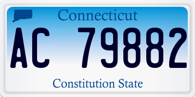 CT license plate AC79882