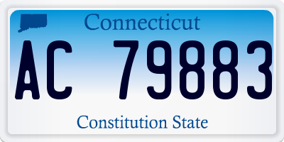 CT license plate AC79883
