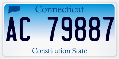 CT license plate AC79887