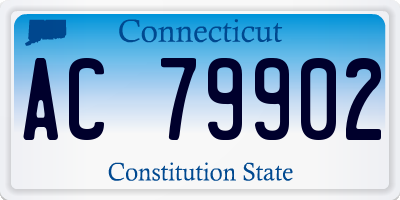 CT license plate AC79902