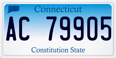 CT license plate AC79905