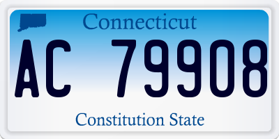 CT license plate AC79908