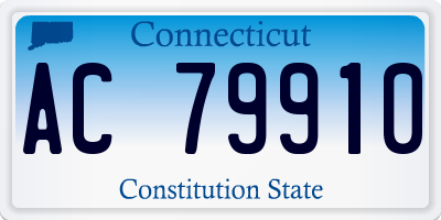 CT license plate AC79910