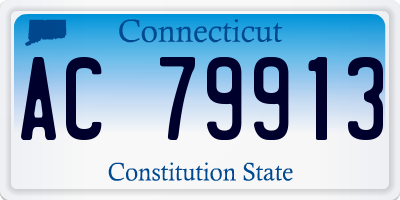 CT license plate AC79913