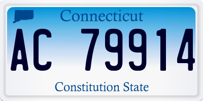 CT license plate AC79914