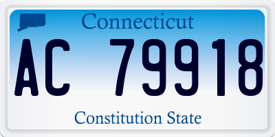 CT license plate AC79918