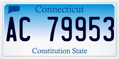 CT license plate AC79953