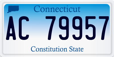 CT license plate AC79957