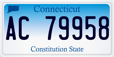 CT license plate AC79958