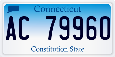 CT license plate AC79960