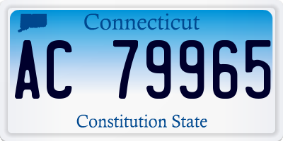CT license plate AC79965