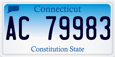 CT license plate AC79983