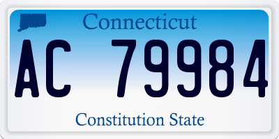CT license plate AC79984