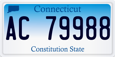 CT license plate AC79988