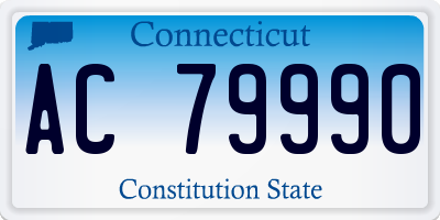 CT license plate AC79990