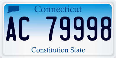 CT license plate AC79998
