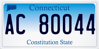 CT license plate AC80044