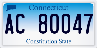 CT license plate AC80047
