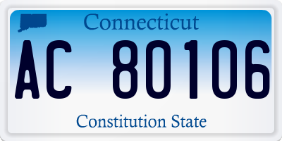 CT license plate AC80106