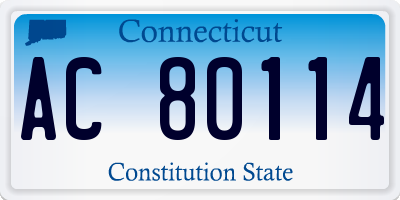 CT license plate AC80114