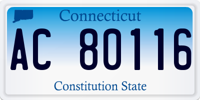 CT license plate AC80116