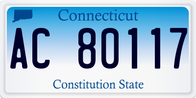 CT license plate AC80117