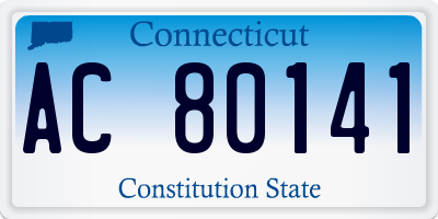 CT license plate AC80141