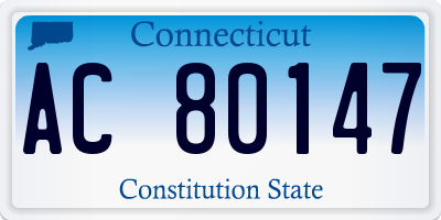 CT license plate AC80147