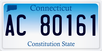 CT license plate AC80161