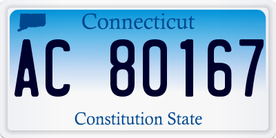 CT license plate AC80167