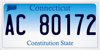 CT license plate AC80172