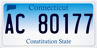 CT license plate AC80177