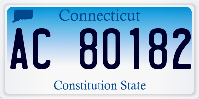 CT license plate AC80182