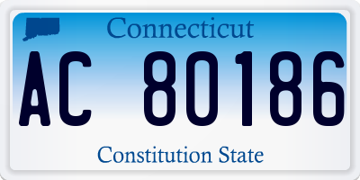 CT license plate AC80186