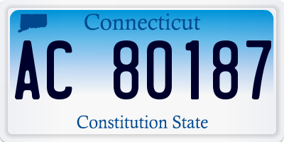 CT license plate AC80187