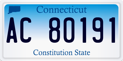 CT license plate AC80191