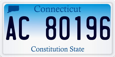 CT license plate AC80196