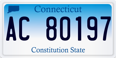 CT license plate AC80197