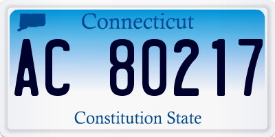 CT license plate AC80217
