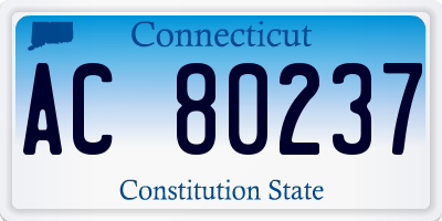 CT license plate AC80237