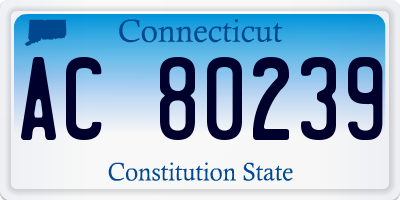 CT license plate AC80239