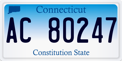 CT license plate AC80247