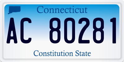 CT license plate AC80281